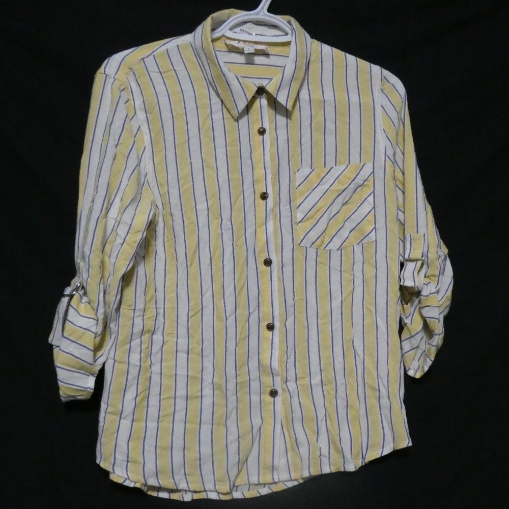 PINK ROSE striped button up shirt, small